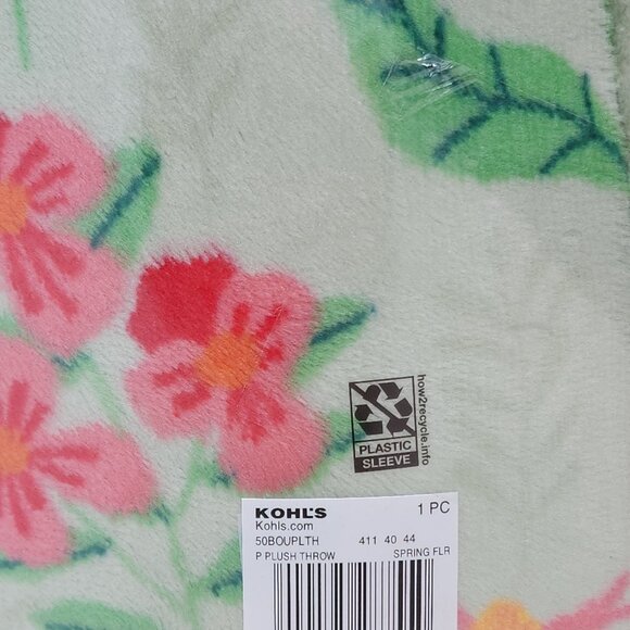 The Big One Oversized Plush Throw Blanket 5'x6' Floral Spring FLowers - Picture 9 of 10